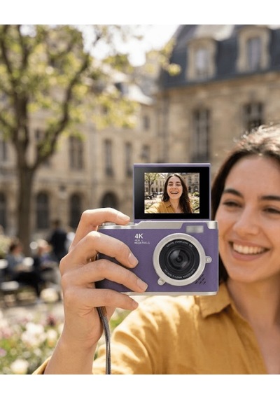 4k - 453 - Dijital Kamera 48 Mp Flip Ekran Vlog Ve - Csmo-tex - Fotoğraf Makinesi