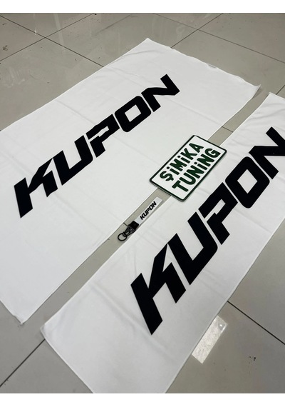 Beyaz Kupon Torpido Ve Sırt Havlusu Seti 2 Adet Torpido 35x135 , Sırt 70 X 135 Anahtarlık Hediye