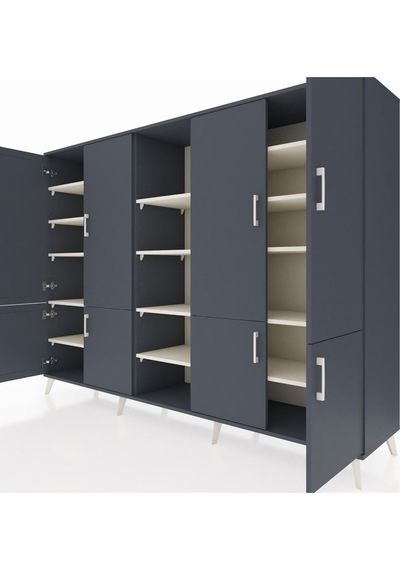 Hyperion Dolap 14 Raflı 8 Kapaklı 220x44x163 Antrasit-antrasit/ay Antrasit-antrasit/aytaşı Hyperion Dolap 14 Raflı 8 Kapaklı 220x44x163 Antrasit-antrasit/ay Antrasit-antrasit/aytaşı