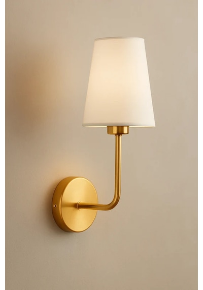 Şapkalı Duvar Aplik - Modern Ve Şık Duvar Aydınlatma 3166-w26-5w-qz Gold