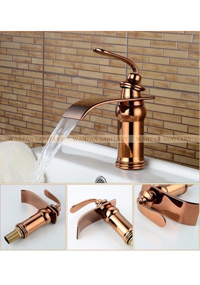 Banyo Lavabo Bataryası Şelale Rose Bakır
