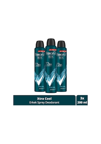 Rexona Extra Cool Erkek Sprey Deodorant 3 x 200 ML