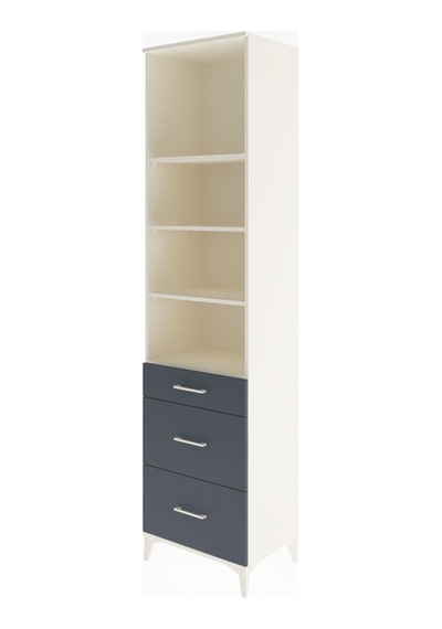 Hyperion Dolap 4 Raflı 3 Çekmeceli 60x44x243 Aytaşı-antrasit Aytaşı