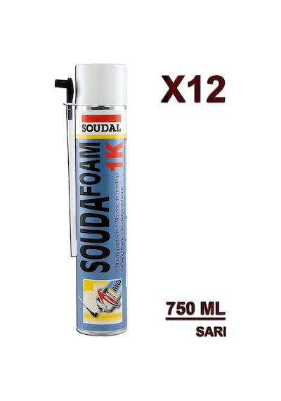 Tr Soudafoam 1k Köpük Pipetli 750 Ml, Sarı, 12 Adet