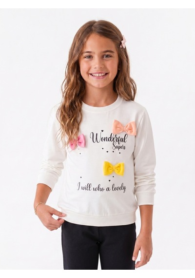 Onloox Kız Çocuk Ekru Kız Çocuk Ekru Pamuklu Bisiklet Yaka Tam Kalıp Renkli Fiyonk Aksesuarlı Sweatshirt 3 Yaş Onloox Kız Çocuk Ekru Kız Çocuk Ekru Pamuklu Bisiklet Yaka Tam Kalıp Renkli Fiyonk Aksesuarlı Sweatshirt 3 Yaş