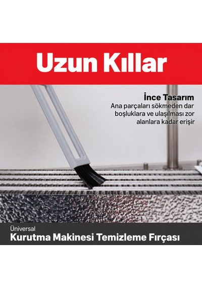 Universal Çamaşır Kurutma Makinesi Isı Eşanjörü Temizleme Fırçası - 1 Adet