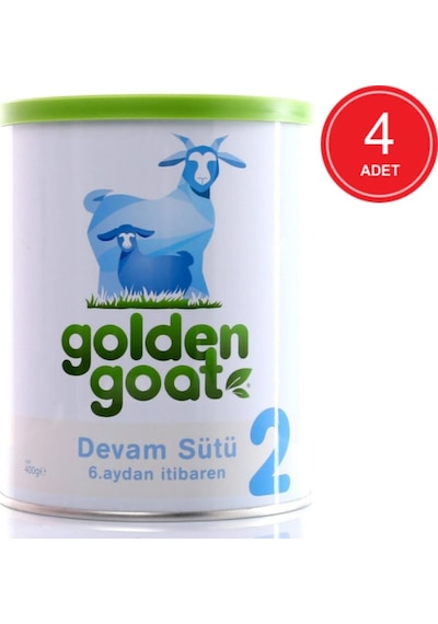 Golden Goat 2 Keçi Sütlü Devam Sütü 400 G - 4 Adet