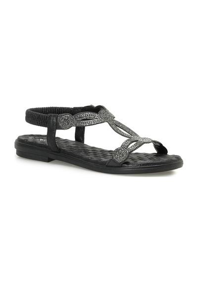 Polaris 327075.z Siyah Kadın Düz Sandalet 000000000102251488