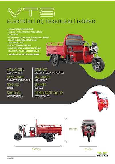 Volta VT5 / 3500 W 6 Akü Moped