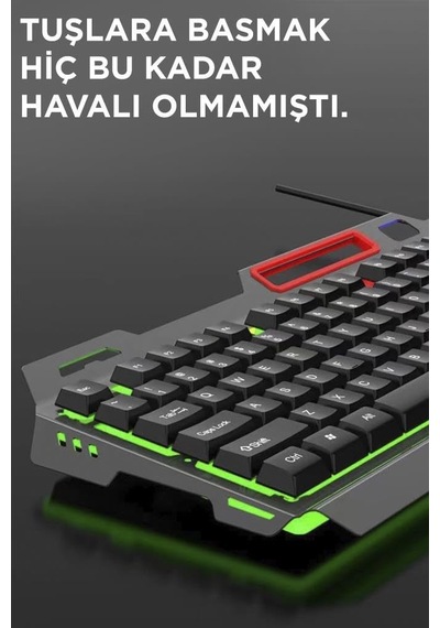 Tmk-06 Gaming Rgb Işıklı Kablolu Q Klavye Ve Mouse Seti Siyah