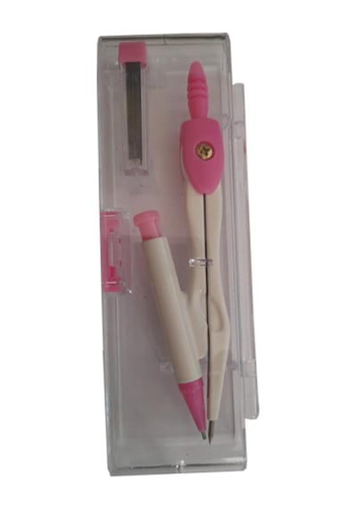 Metal Pergel 0,7 Uçlu Mekanik Pembe 1 Adet Artlantis Öğrenci Teknik Çizim Pergeli Pembe 1 Adet