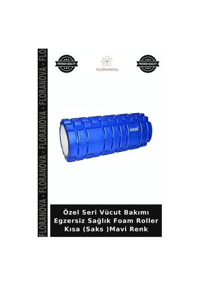 Özel Seri Vücut Bakımı Egzersiz Sağlık Foam Roller Kısa Saks Mavi Renk