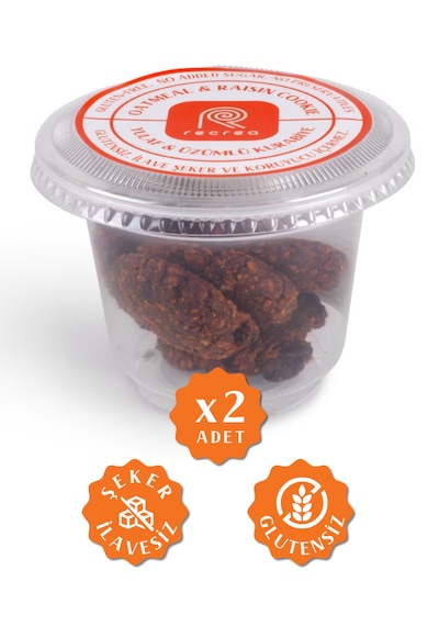 Recrea Glutensiz Yulaflı ve Üzümlü Kurabiye 2'li