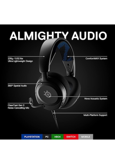 SteelSeries Arctis Nova 1P Playstation Oyuncu Kulaklığı