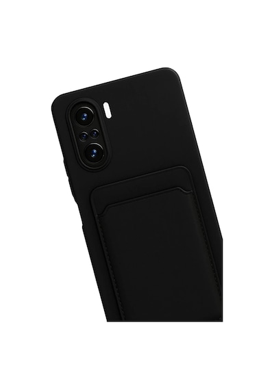 Xiaomi Poco F3 Uyumlu Kılıf Kelvin Kartvizitli Silikon - Siyah