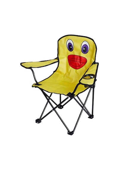 Civciv Desenli Katlanabilir Çocuk Kamp Sandalyesi Sarı