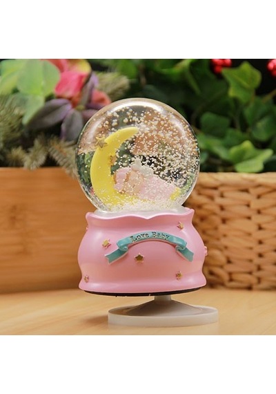 Baby Dream Bebek Cam Kurmalı Müzikli Kar Küresi