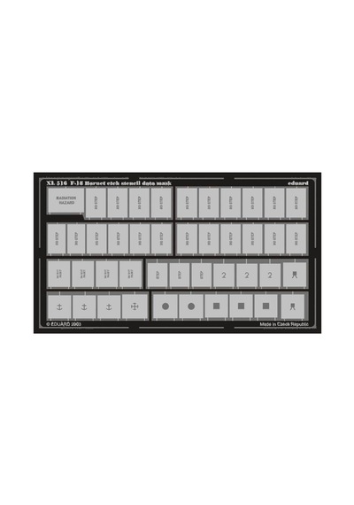 Eduard Xl516 1/32 Ölçek, F-18 Etch Stencil Data Mask -etc