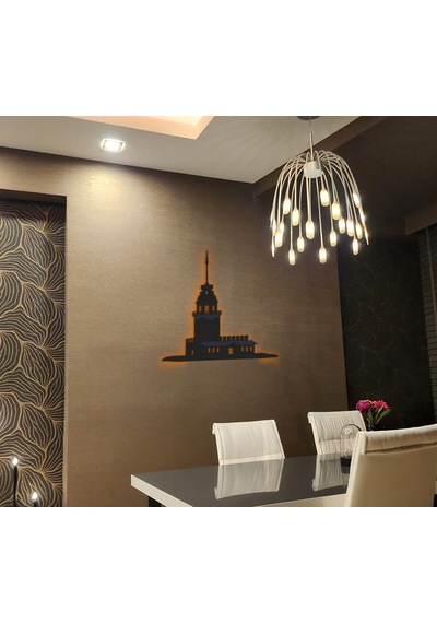 Led Aydınlatmalı İstanbul Kız Kulesi Silueti