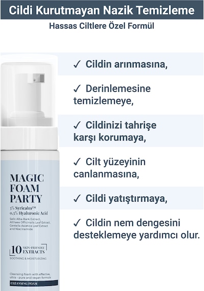 She Vec Magic Foam Party Nemlendirici Yüz Temizleme Köpüğü 150 ML