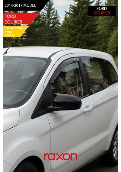 Ford Courıer 2014-2017 Batman & Yarasa Ayna Kapağı Parlak Piano Black Sport