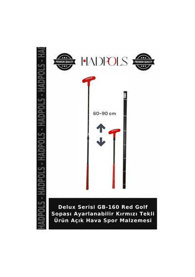 Delux Serisi Gb-160 Red Golf Sopası Ayarlanabilir Kırmızı Tekli Ürün Açık Hava Spor Malzemesi
