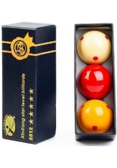Süper Pro Cup Benekli 3 Top Carom Bilardo Top Seti 61.5 Mm