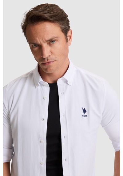 U.S. Polo Assn. U.s. Polo Assn. Erkek Basic Gömlek Pu-8957 Beyaz