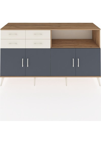 Hyperion Konsol 4 Raflı 4 Çekmeceli 4 Kapaklı 176x44x99 Çam-antra Çam-antrasit/aytaşı Hyperion Konsol 4 Raflı 4 Çekmeceli 4 Kapaklı 176x44x99 Çam-antra Çam-antrasit/aytaşı