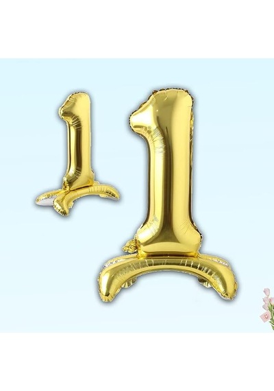 Süsle Bebek Ve Parti 1 Rakam Ayaklı Folyo Balon, 65 Cm - Altın Genel