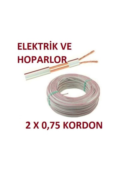 2x0.75 100mt - Beyaz Elektrik Ve Hoparlör Kablosu Kordon 1