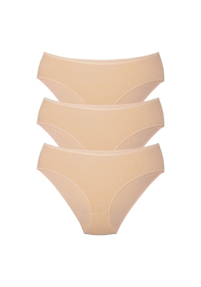Alya Underwear  Kadın Pamuklu Bato Kesim Külot - 3 Adet Beyaz - 3'lü Paket Ten