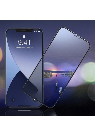 Baseus İphone 12/12 Pro 6.1 023mm Anti Spy Çerçeveli Tempered Cam Ekran Koruyucu 2 Adet Set- 5775