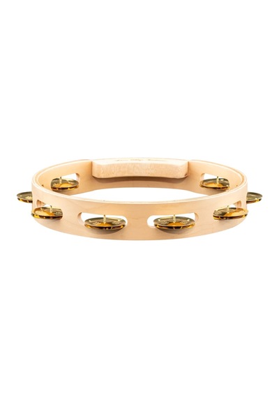 Meinl Ae-mta1b Artisan Maple Wood Solid Brass Jingle 1 Row 10" Tour Tamburin Natural