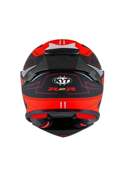 Kyt R2r Kapalı Kask Mat Gri - Kırmızı - Siyah
