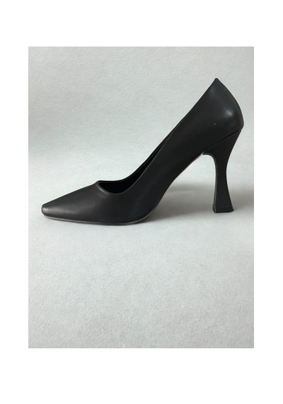 Byselçuk Cild Deri Siyah Stiletto Ayakkabı Siyah Cild