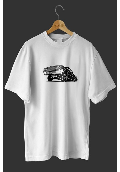 Noıssey -wed Hoplamalı Tasarım Baskılı Oversize T-shirt Tişört Beyaz