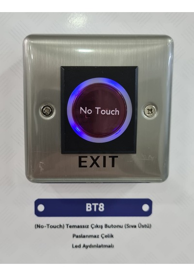 Bt 8 Sıva Üstü Metal Temassız No Touch Kapı Açma Butonu