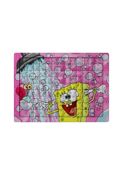 Ghostbastır Design Sünger Bob 99 Parça Ayaklı Puzzle Dekoratif Çocuk Yapbozu 036