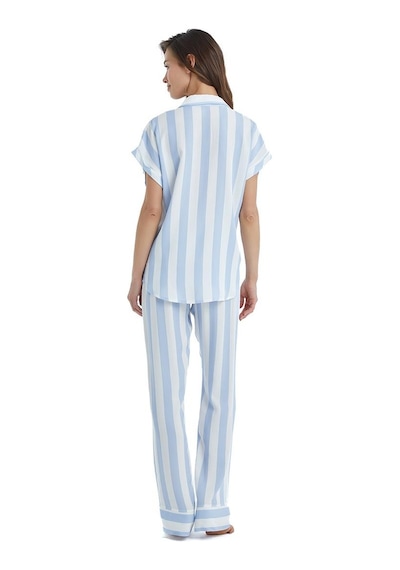 Blackspade Kadın Önden Düğmeli Kısa Kol Mavi Çizgili Pijama Takımı C2t5n3o15- 001