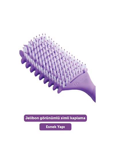 Pro Curlybrush - Kıvırcık Saçlar İçin Bukle Belirginleştirici Saç Fırçası Mor