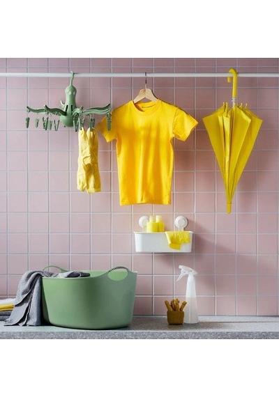 Ikea Pressa 16 Mandallı Katlanabilir Çamaşır Kurutma Askısı 40 X 26 Cm Yeşil