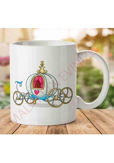 Cinderella-carriage-png İki Tarafı Baskılı Kupa Bardak.jpg Çok Renkli
