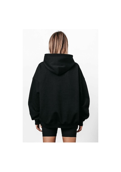 Startmore Unisex 2ip Örme Kumaş Oversize Sweatshirt siyah