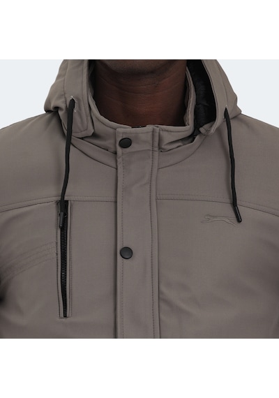 Slazenger HEAVEN Erkek Kapüşonlu Bej Mont & Kaban