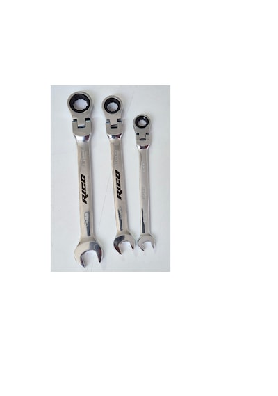 Rico 8-10-13mm Mafsallı Cırcır Anahtar 3 Parça