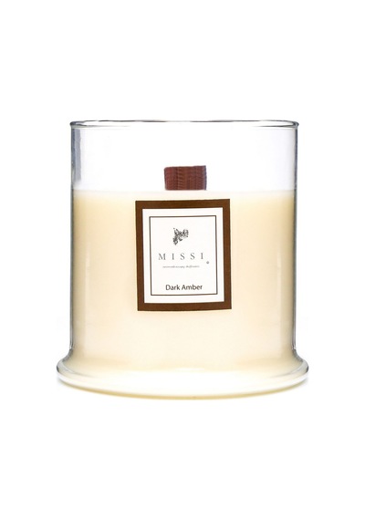 Missi Büyük Ahşap Fitilli Dark Amber Vegan Mum