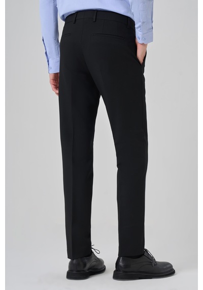 Morven Erkek Siyah Poliviskon Basic Slim Fit Pantolon 26mc003003001 Siyah