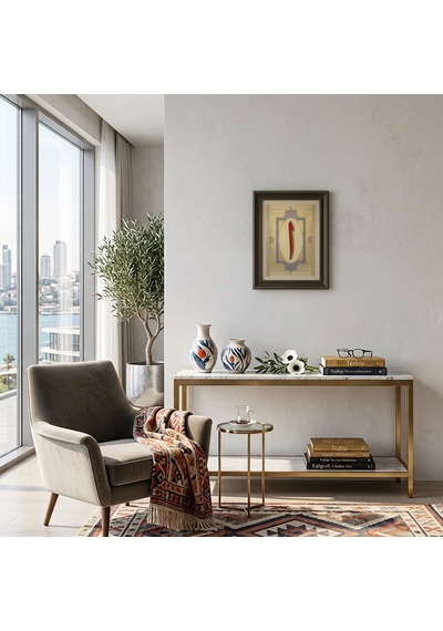 Kırmızı Elif Filografi Tablo 35x45 Cm 35 50