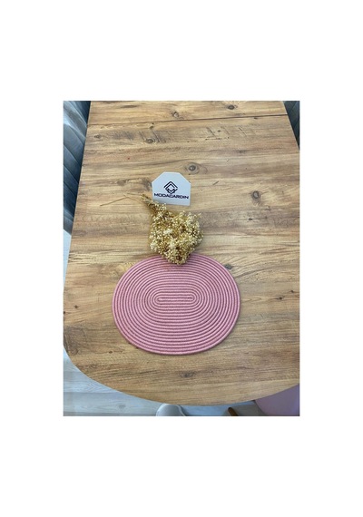 Jüt Hasır Amerikan Servis Oval Supla Pembe Pembe